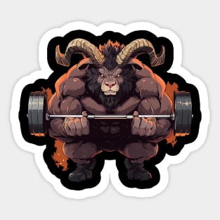 beast at gym Sticker